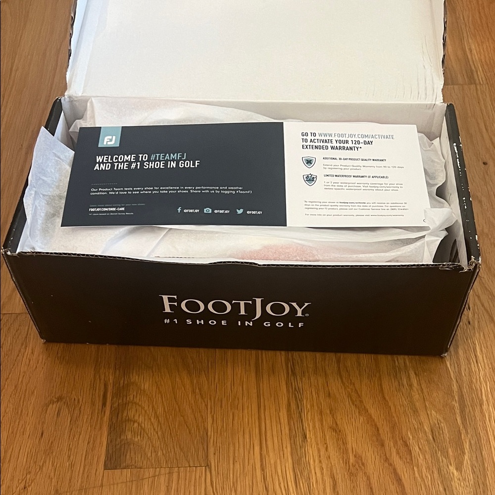 NEW!!! FootJoy Flex Men's Black Golf Shoes Brand New in Box - Picture 8 of 12